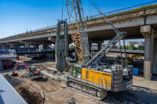 Oosterweel bypass - Liebherr -The 360 Experience fotografie